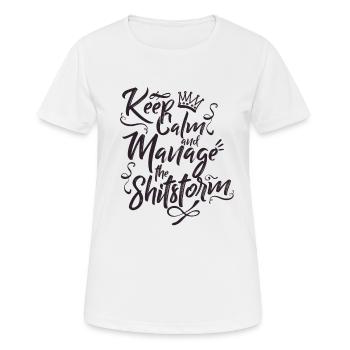 Keep calm - Women's Breathable T-Shirt - white - Front - AI Model Female 172 dark (172cm)