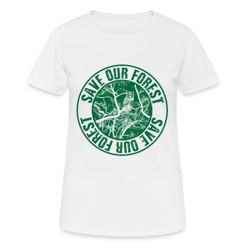 Save Forest - Women's Breathable T-Shirt - white - Front - AI Model Female 172 dark (172cm)