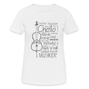 cello - Women's Breathable T-Shirt - white - Front - AI Model Female 172 dark (172cm)