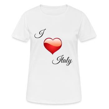 Ich mag Italien - Frauen T-Shirt atmungsaktiv - Weiß - Vorne - AI Model Female 172 dark (172cm)