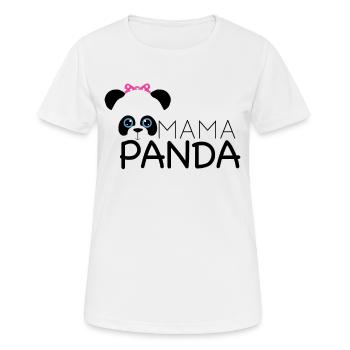 mama panda - Frauen T-Shirt atmungsaktiv - Weiß - Vorne - AI Model Female 172 dark (172cm)
