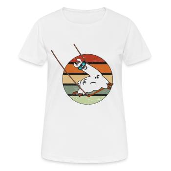 Alpaka Schaukel - Frauen T-Shirt atmungsaktiv - Weiß - Vorne - AI Model Female 172 dark (172cm)