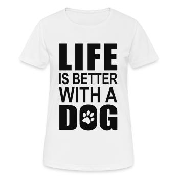 Hunde Motiv mit Hundespruch für Hundehalter - Frauen T-Shirt atmungsaktiv - Weiß - Vorne - AI Model Female 172 dark (172cm)