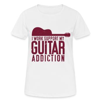 Guitar Addiction - Frauen T-Shirt atmungsaktiv - Weiß - Vorne - AI Model Female 172 dark (172cm)