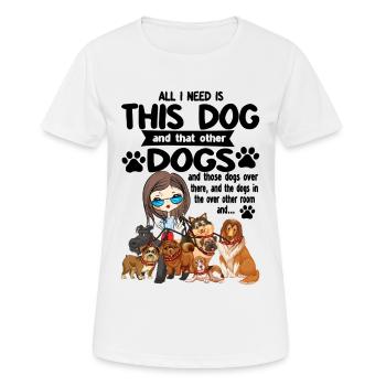 Hunde Design mit schönem Hunde Motiv - Frauen T-Shirt atmungsaktiv - Weiß - Vorne - AI Model Female 172 dark (172cm)