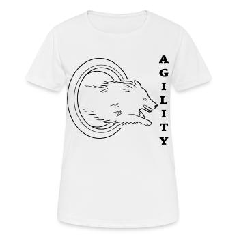 Agilité Sheltie - T-shirt respirant Femme - blanc - Devant - AI Model Female 172 dark (172cm)