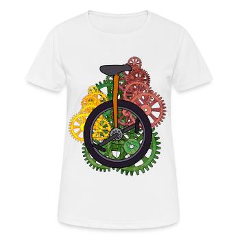 Machine monocycle technique Roue Roue Vélo - T-shirt respirant Femme - blanc - Devant - AI Model Female 172 dark (172cm)