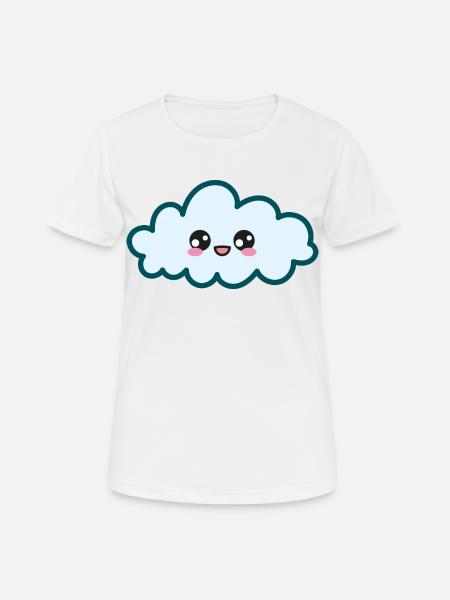 Kawaii dolce nuvola - Maglietta da donna traspirante - bianco