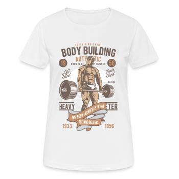 Bodybuilding Retro Vintage - Bodybuilding 1956 - Frauen T-Shirt atmungsaktiv - Weiß - Vorne - AI Model Female 172 dark (172cm)