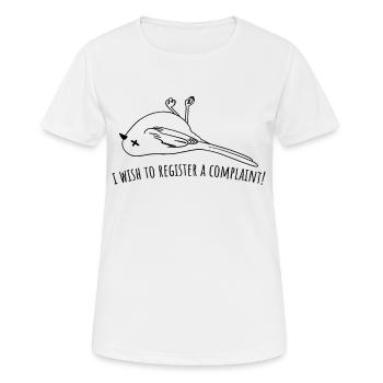 Deceased Dead Parrot - T-shirt respirant Femme - blanc - Devant - AI Model Female 172 dark (172cm)