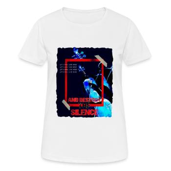 Geige Design im grunge Punk Look Geigenspieler - Frauen T-Shirt atmungsaktiv - Weiß - Vorne - AI Model Female 172 dark (172cm)