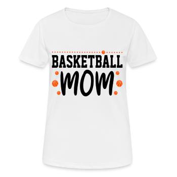Basketball Mom - Basketball Head Mom Gift Idea - Women's Breathable T-Shirt - white - Front - AI Model Female 172 dark (172cm)
