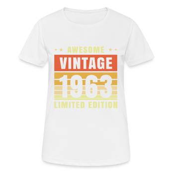 1963 - Women's Breathable T-Shirt - white - Front - AI Model Female 172 dark (172cm)