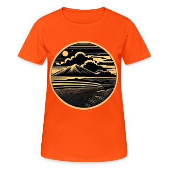 Vintage Beach Landscape bb - T-shirt respirant Femme - orange néon - Devant - AI Model Female 172 dark (172cm)