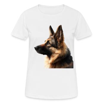 Beau chien - T-shirt respirant Femme - blanc - Devant - AI Model Female 172 dark (172cm)