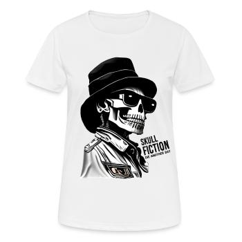 Crâne Fiction Crâne Crâne Cadeau - T-shirt respirant Femme - blanc - Devant - AI Model Female 172 dark (172cm)
