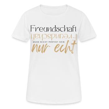 Beste Freunde FREUND Kumpel Kumpels - Frauen T-Shirt atmungsaktiv - Weiß - Vorne - AI Model Female 172 dark (172cm)