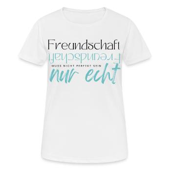 Beste Freunde FREUND Kumpel Kumpels - Frauen T-Shirt atmungsaktiv - Weiß - Vorne - AI Model Female 172 dark (172cm)