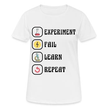 Wissenschaft Physik Chemie Experiment - Frauen T-Shirt atmungsaktiv - Weiß - Vorne - AI Model Female 172 dark (172cm)