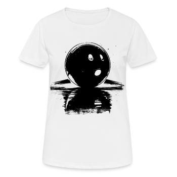 Boule de bowling - T-shirt respirant Femme - blanc - Devant - AI Model Female 172 dark (172cm)