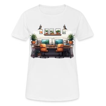 Havre de création - T-shirt respirant Femme - blanc - Devant - AI Model Female 172 dark (172cm)