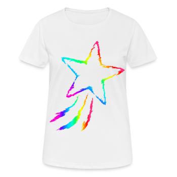 Sternschnuppe - Frauen T-Shirt atmungsaktiv - Weiß - Vorne - AI Model Female 172 dark (172cm)
