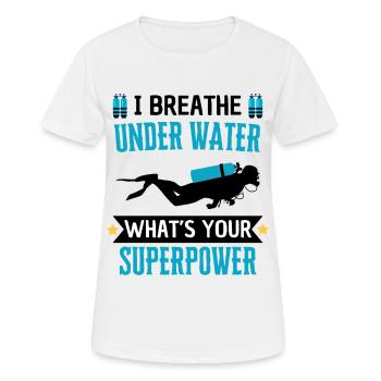 Tacher Spruch Schnorchel Tiefseetauchen - Frauen T-Shirt atmungsaktiv - Weiß - Vorne - AI Model Female 172 dark (172cm)