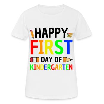 Premier jour de la rentrée maternelle - T-shirt respirant Femme - blanc - Devant - AI Model Female 172 dark (172cm)