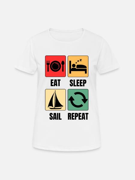 Funny Sailing Saying Sailing Love - Women's Breathable T-Shirt - white