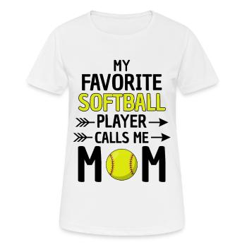 Maman de softball disant maman de softball - T-shirt respirant Femme - blanc - Devant - AI Model Female 172 dark (172cm)