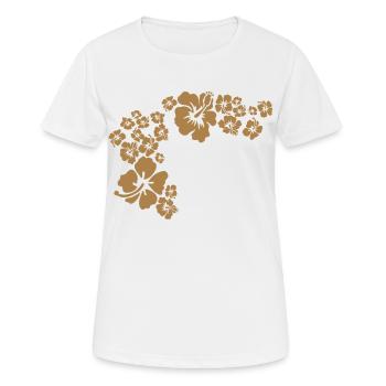 hawaii flower - Frauen T-Shirt atmungsaktiv - Weiß - Vorne - AI Model Female 172 dark (172cm)
