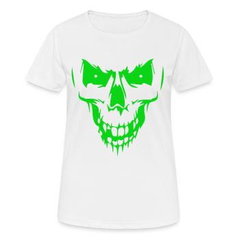 Totenkopf - Frauen T-Shirt atmungsaktiv - Weiß - Vorne - AI Model Female 172 dark (172cm)