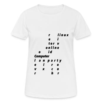 computer - Frauen T-Shirt atmungsaktiv - Weiß - Vorne - AI Model Female 172 dark (172cm)