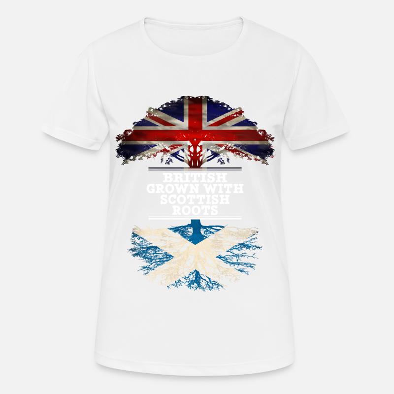 British Grown With Scottish Roots - Women's Breathable T-Shirt - white