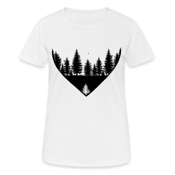 Ein Herz für den Wald mit kleinen Tierchen T-Shirt - Frauen T-Shirt atmungsaktiv - Weiß - Vorne - AI Model Female 172 dark (172cm)