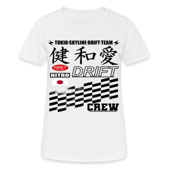Drift Racing - Frauen T-Shirt atmungsaktiv - Weiß - Vorne - AI Model Female 172 dark (172cm)