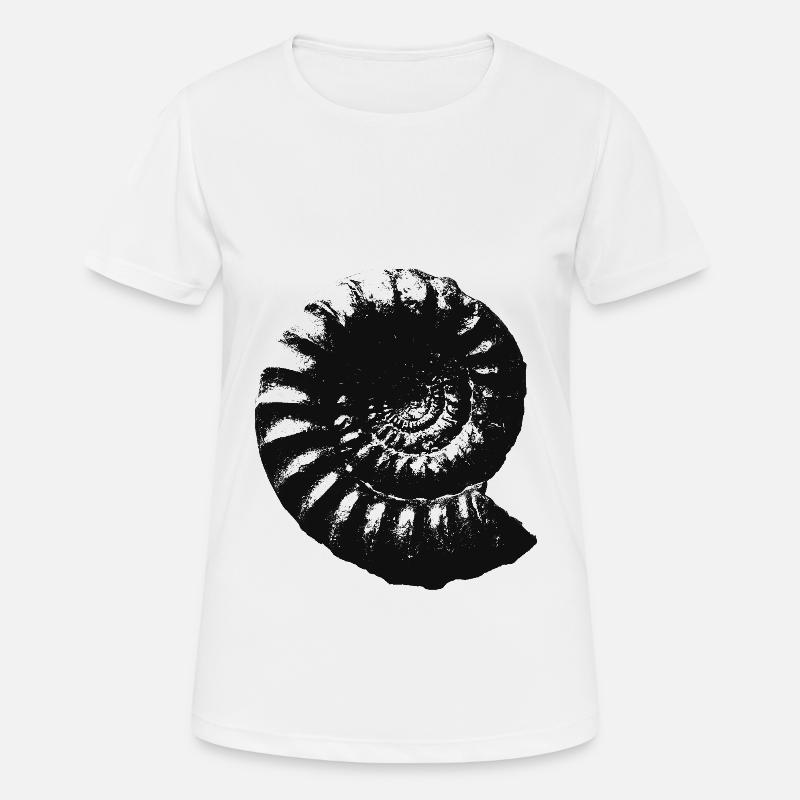 Fossil Gift Idea Ammonite Prehistoric Gift - Women's Breathable T-Shirt - white