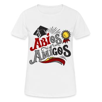 ABIOS AMIGOS. High School. achèvement - T-shirt respirant Femme - blanc - Devant - AI Model Female 172 dark (172cm)