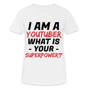 Idées cadeaux Youtube Youtuber Hobby - T-shirt respirant Femme - blanc - Devant - AI Model Female 172 dark (172cm)