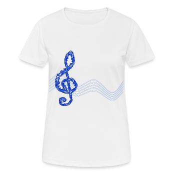 Clé de partition Musique - T-shirt respirant Femme - blanc - Devant - AI Model Female 172 dark (172cm)