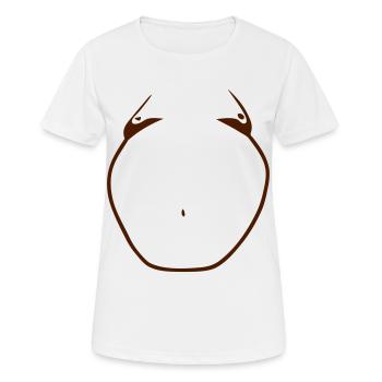 gros homme ventre - T-shirt respirant Femme - blanc - Devant - AI Model Female 172 dark (172cm)