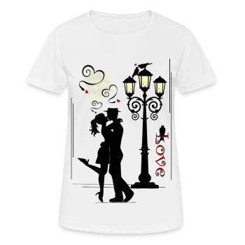 amour - T-shirt respirant Femme - blanc - Devant - AI Model Female 172 dark (172cm)