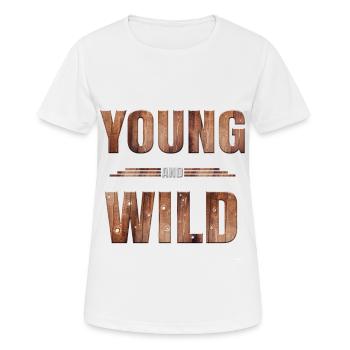 young and wild Western Cowboy Young And Wild - Women's Breathable T-Shirt - white - Front - AI Model Female 172 dark (172cm)