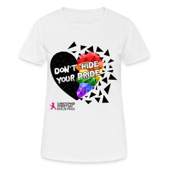 DON'T HIDE YOUR PRIDE - Women's Breathable T-Shirt - white - Front - AI Model Female 172 dark (172cm)
