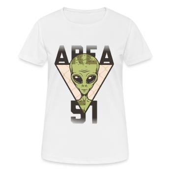 Zone 51 - T-shirt respirant Femme - blanc - Devant - AI Model Female 172 dark (172cm)