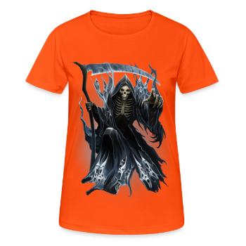 Spirit Reaper - Women's Breathable T-Shirt - neon orange - Front - AI Model Female 172 dark (172cm)