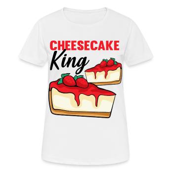 Cheesecake King - Women's Breathable T-Shirt - white - Front - AI Model Female 172 dark (172cm)