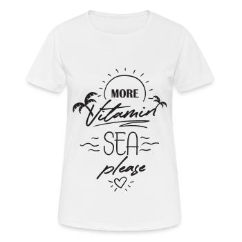 more vitamin sea please - Women's Breathable T-Shirt - white - Front - AI Model Female 172 dark (172cm)