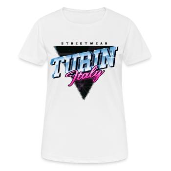 Turin Turin Turin Italie Ville Skyline Vintage Rétro - T-shirt respirant Femme - blanc - Devant - AI Model Female 172 dark (172cm)