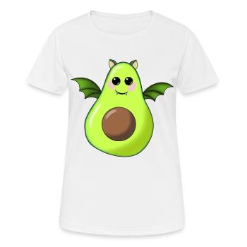 Chauve-souris d’avocat - T-shirt respirant Femme - blanc - Devant - AI Model Female 172 dark (172cm)